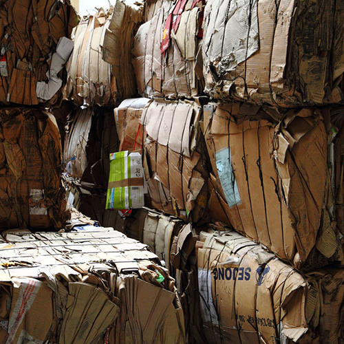 Bundles of clean brown OCC waste paper scrap at cheap prices