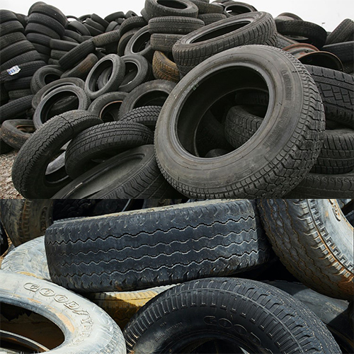 Large heap of used tires ready for shipping, Claim your offer now