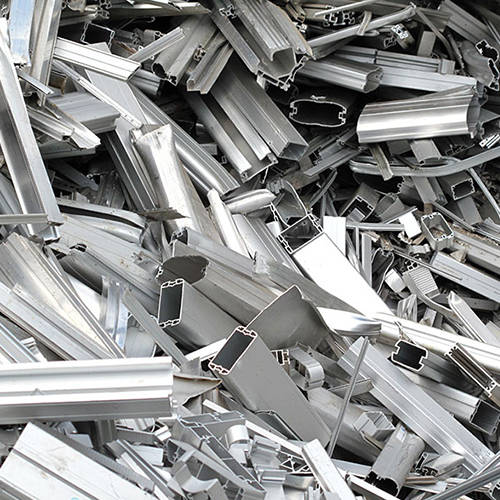 A group of reusable commercial pure aluminium scraps.