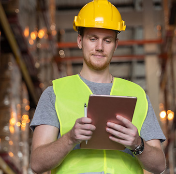 scrap expert analysing scrap data on a tablet